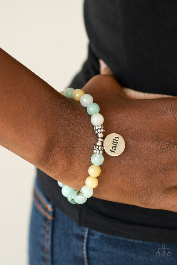 FAITH It, Till You Make It - Green Bracelet