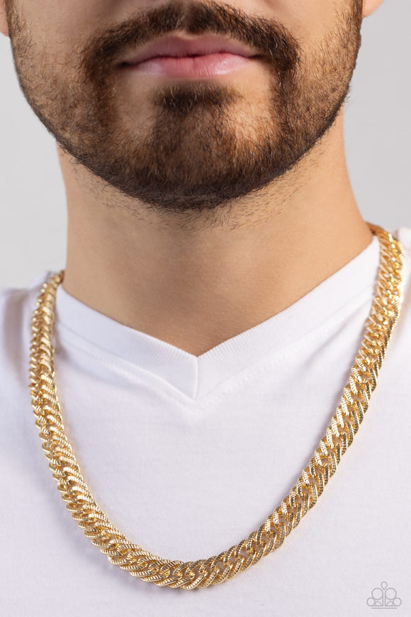 In The END ZONE - Gold Men's Necklace