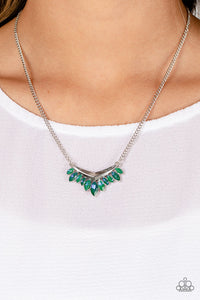 Flash of Fringe - Green Necklace