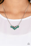 Flash of Fringe - Green Necklace