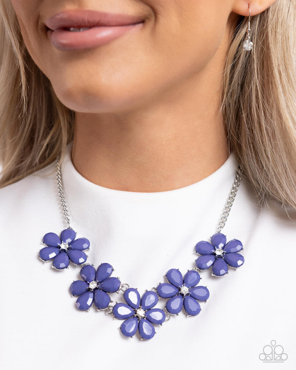 Floral Fun - Blue Necklace