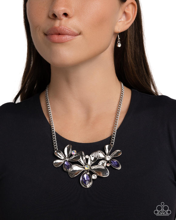 Twirling Triad -  Purple Necklace