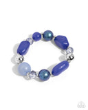 Beaded Backing - Blue Bracelet