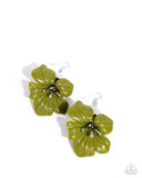 Blossoming Boardroom- Green Earrings