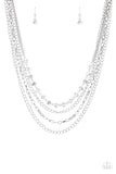 Extravagant Elegance-White necklace