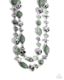 Eye-Catching Earnings- Green Necklace