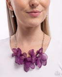 Fancy Fabric- Purple Necklace