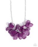 Fancy Fabric- Purple Necklace