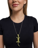 Salamander Statement- Green Necklace