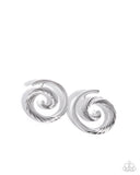Spiral Silhouette- Silver Earrings