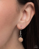 Suddenly Slanted-Brown Necklace