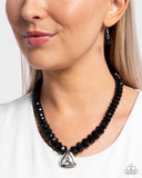 Trailblazing Triangle- Black Necklace