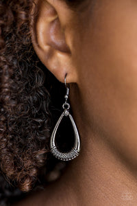 Trending Texture - Black Earrings