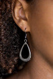 Trending Texture - Black Earrings