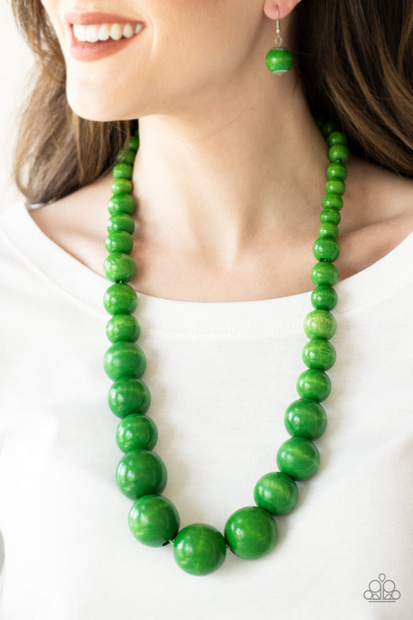 Effortlessly Everglades - Green Necklace