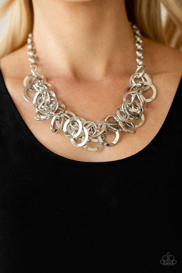 Ringing In The Bling - Silver Necklace