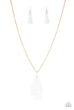 Triple The Tassel - White Necklace