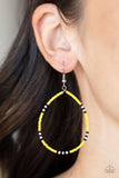 Keep Up The Good BEADWORK - Yellow Earrings