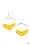 Suede Solstice - Yellow Earrings