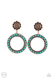 Playfully Prairie - Copper Earrings (Clip on)