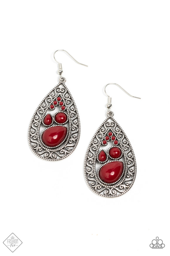 Nautical Daydream- Red Earrings