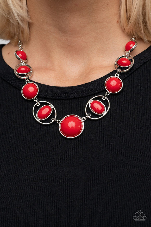 Eye of the BEAD-holder - Red Necklace