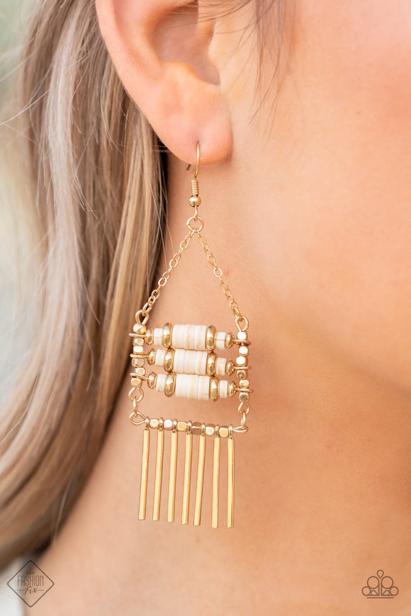 Tribal Tapestry - Gold Earrings