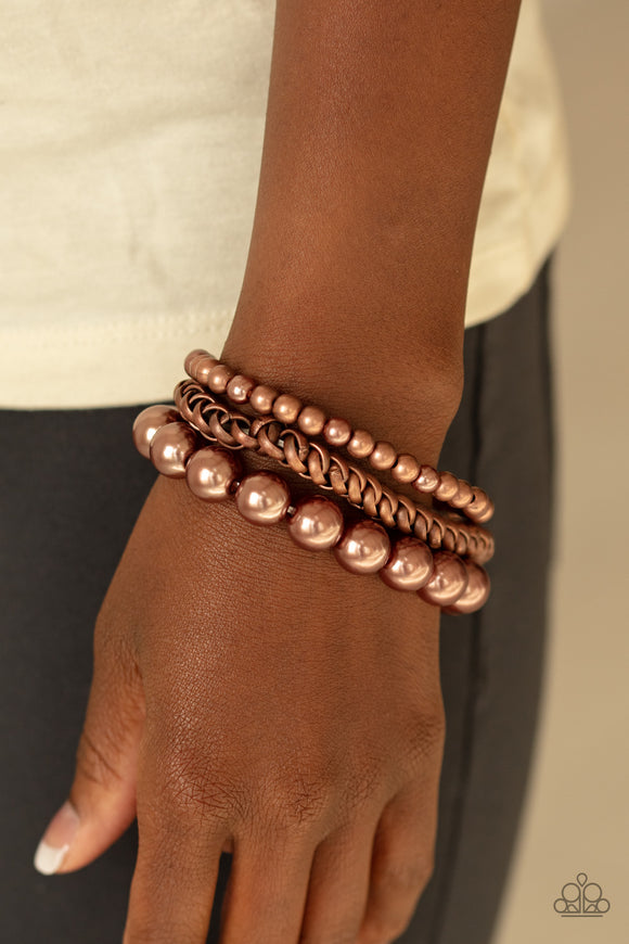 A PEARL-fect Ten - Copper Bracelet