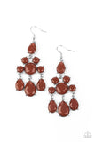 Afterglow Glamour- Brown Earrings