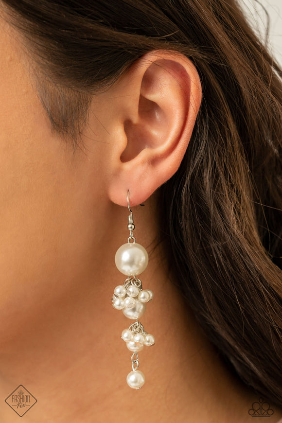 Ageless Applique- White Earrings