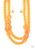 Artic Art- Orange Necklace