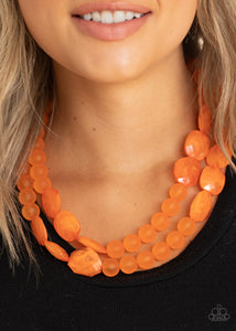 Artic Art- Orange Necklace