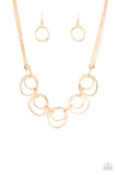 Asymmetrical Adornment- Gold Necklace