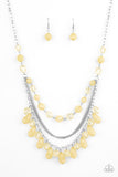 Awe-Inspiring Iridesence- Yellow Necklace