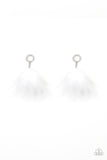 BOA Down- White Earrings