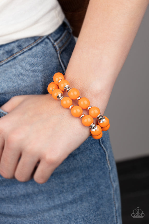 Bubble Blast Off- Orange Bracelet