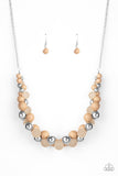 Bubbly Brilliance- Brown Necklace