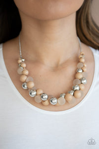 Bubbly Brilliance- Brown Necklace