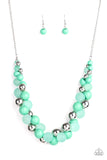 Bubbly Brilliance- Green Necklace