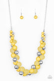 Bubbly Brilliance- Yellow Necklace