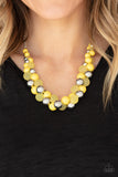 Bubbly Brilliance- Yellow Necklace