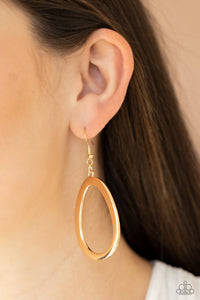 Casual Curves- Gold Earrings