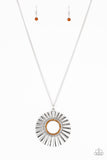 Chicly Centered- Brown Necklace