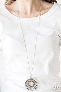 Chicly Centered- Brown Necklace