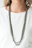 Colorful Calamity- Green Necklace