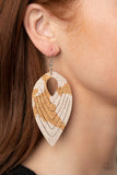 Cork Cabana- White Earrings