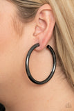 Curve Ball- Black Earrings