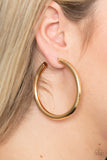 Curve Ball- Gold Earrings