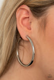 Curve Ball- Silver Earrings