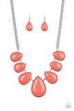 Drop Zone - Orange Necklace